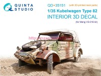 QD+35151   3D Декаль интерьера кабины Kubelwagen Type 82 (Meng VS-016) (с 3D-печатными деталями) (thumb89685)